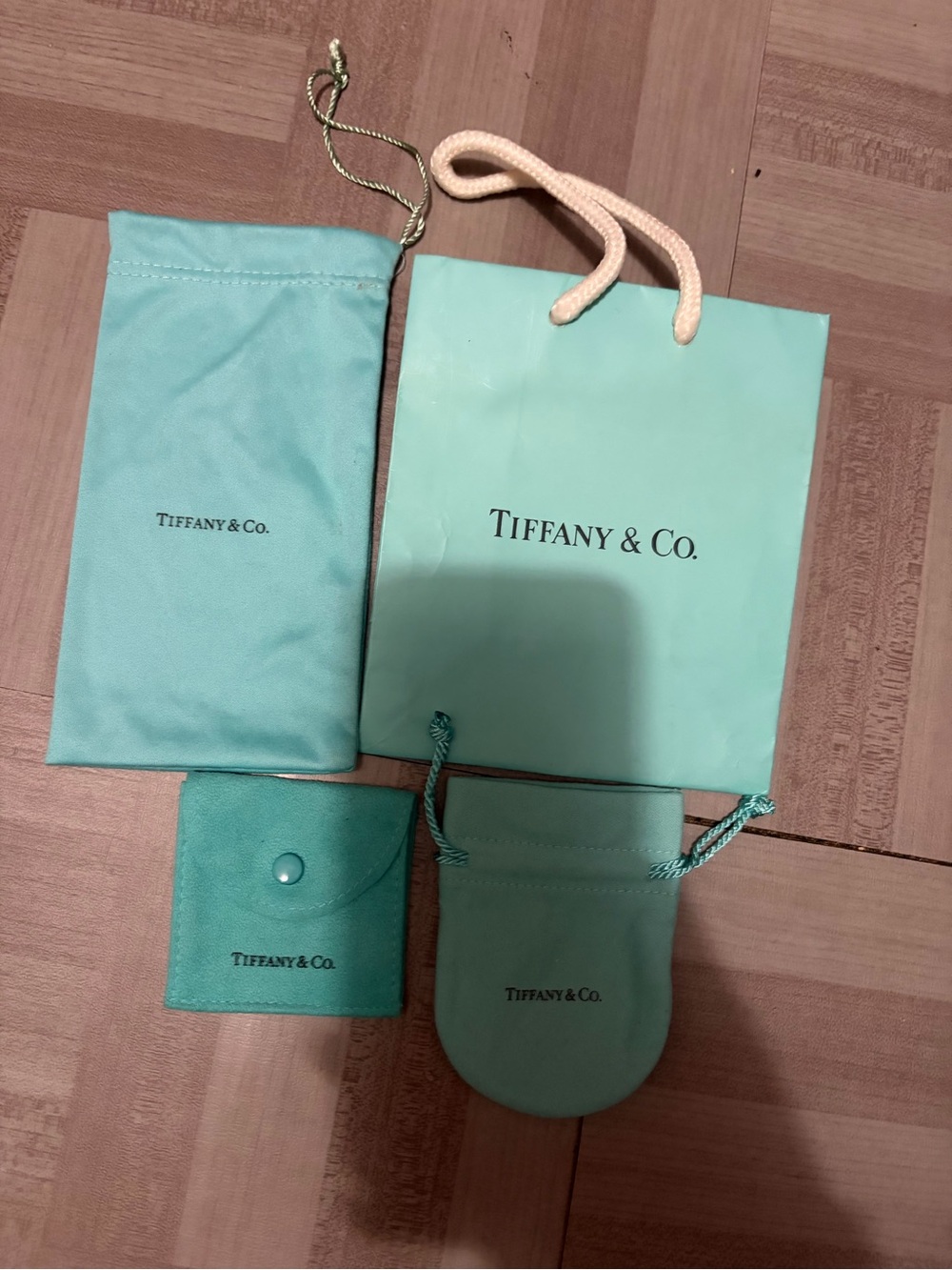 Tiffany & Co. Signature Blue Jewelry Pouches and Gift Bag